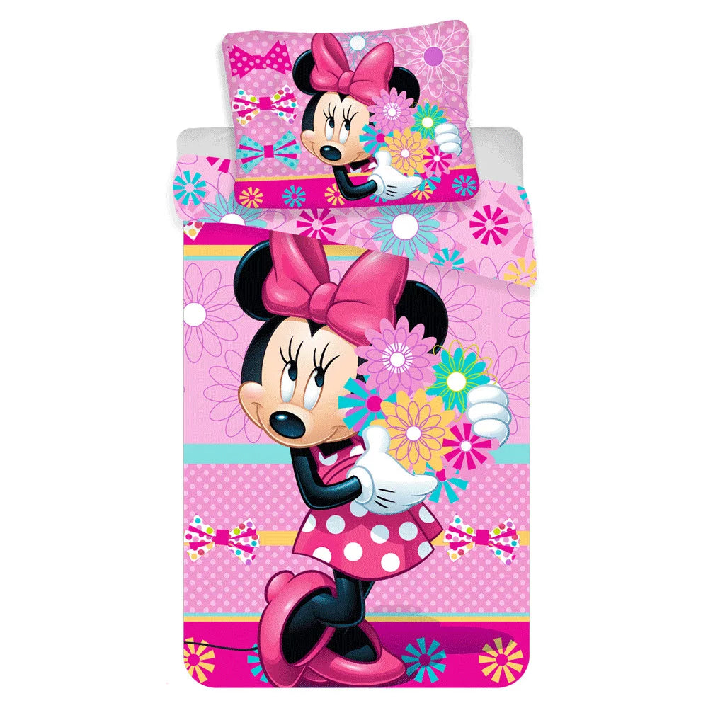 Parure Minnie Fleur 100%Coton 140x200 (Précommande)