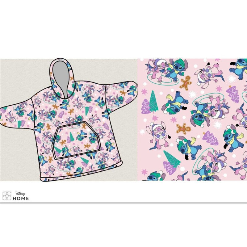 Poncho Stitch  rose - Adulte